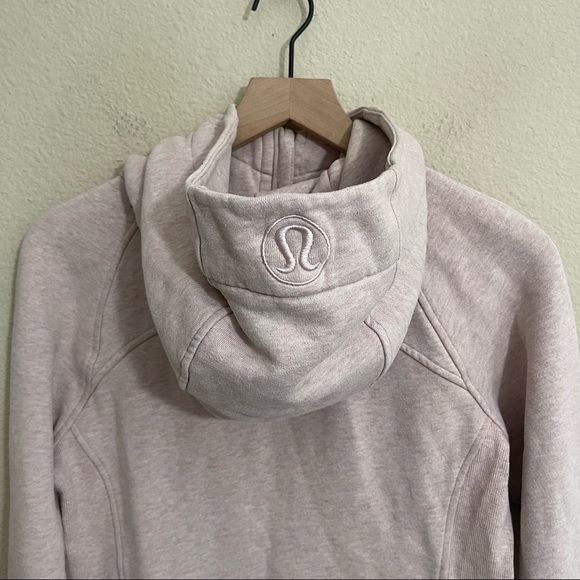 Lululemon Scuba Hoodie Light Cotton Fleece Full Zip Jacket Misty Pink 8 - Picture 12 of 14